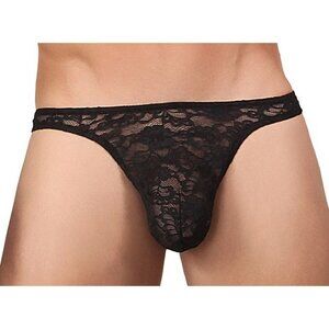 Mens Thong Briefs in Stretch Lace